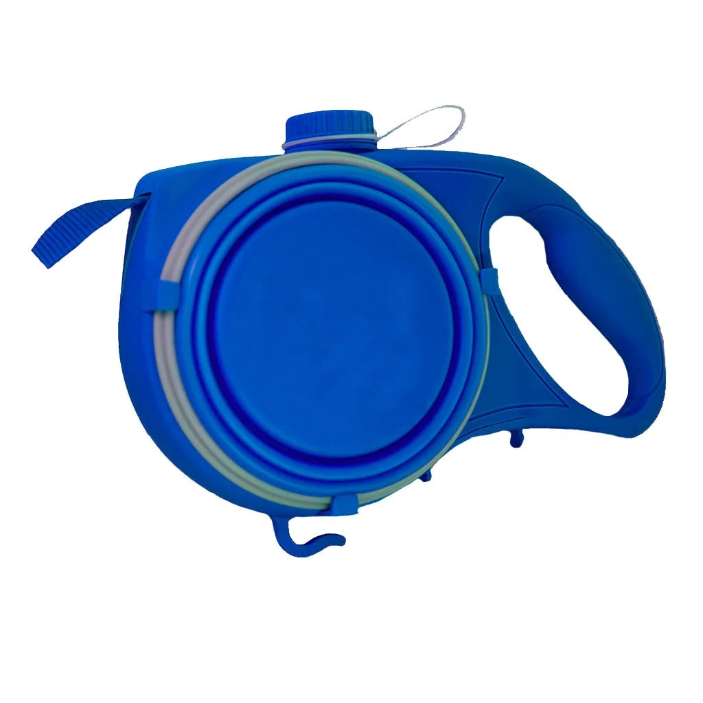 Retractable Dog Leash and Built-in Water Dispenser and Bowl