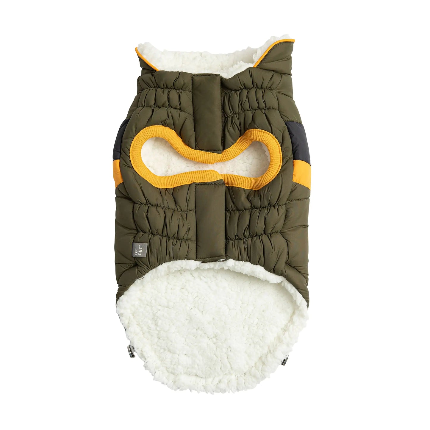 Alpine Puffer Dog Jacket - Dark Khaki