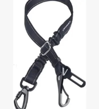 Dog Seat Belt: Latch Bar Attachment with Elastic Buffer & Reflective Design