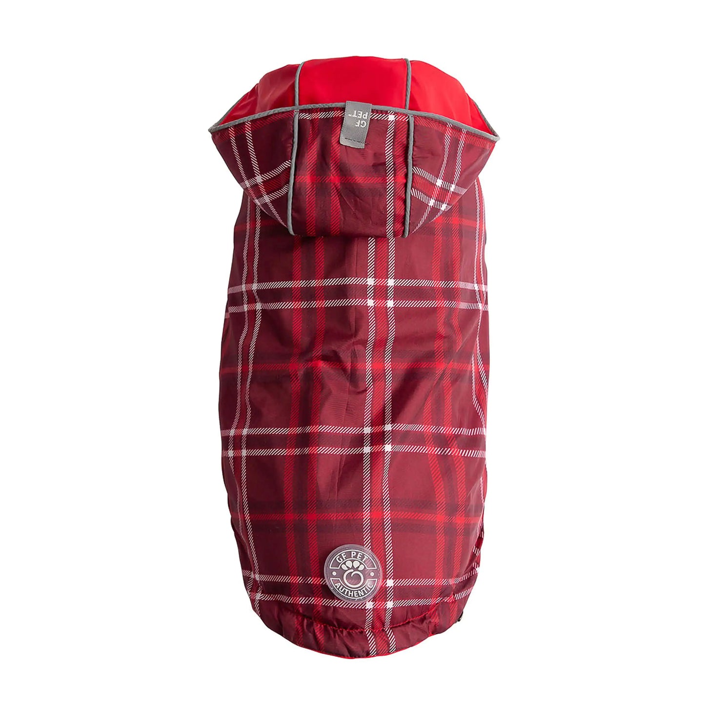 Reversible Elasto-Fit Dog Raincoat - Red