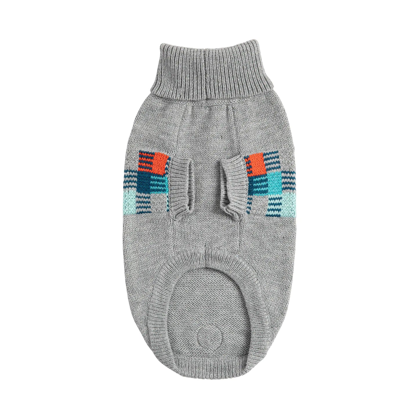 Winter Sailor Dog Sweater - Grey Mix