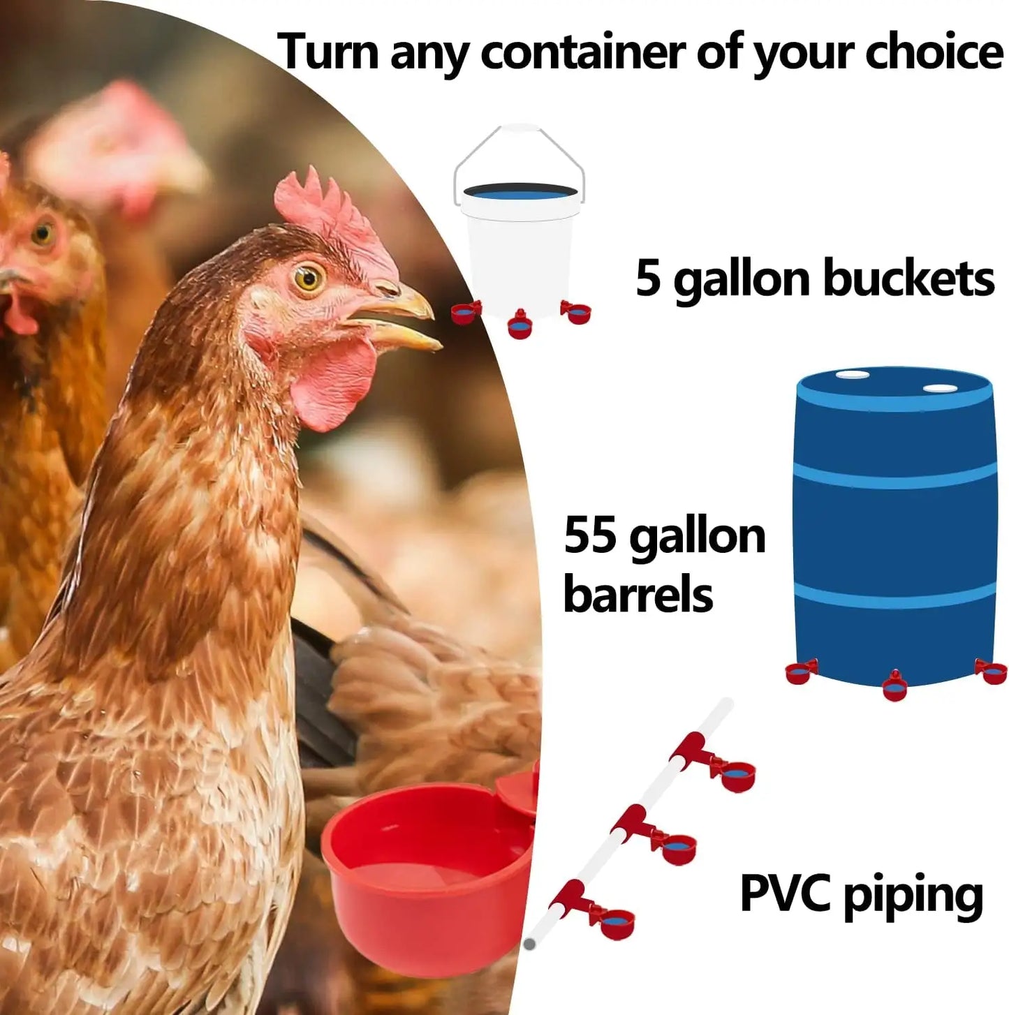 Automatic Chicken Water Cups