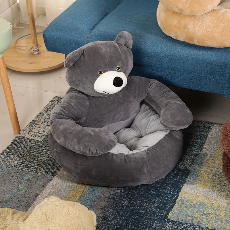 Super Soft Pet Bed Winter Warm Cute Bear Hug Cat Sleeping Mat Plush
