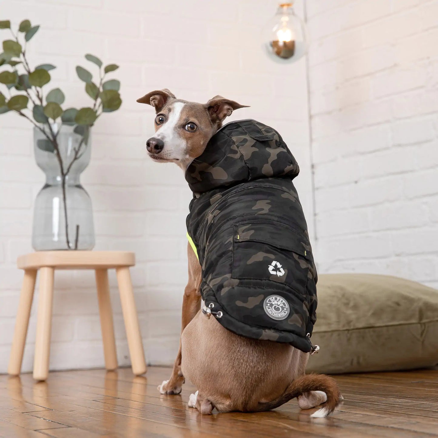 Recycled Parka Dog Coat- Camouflage