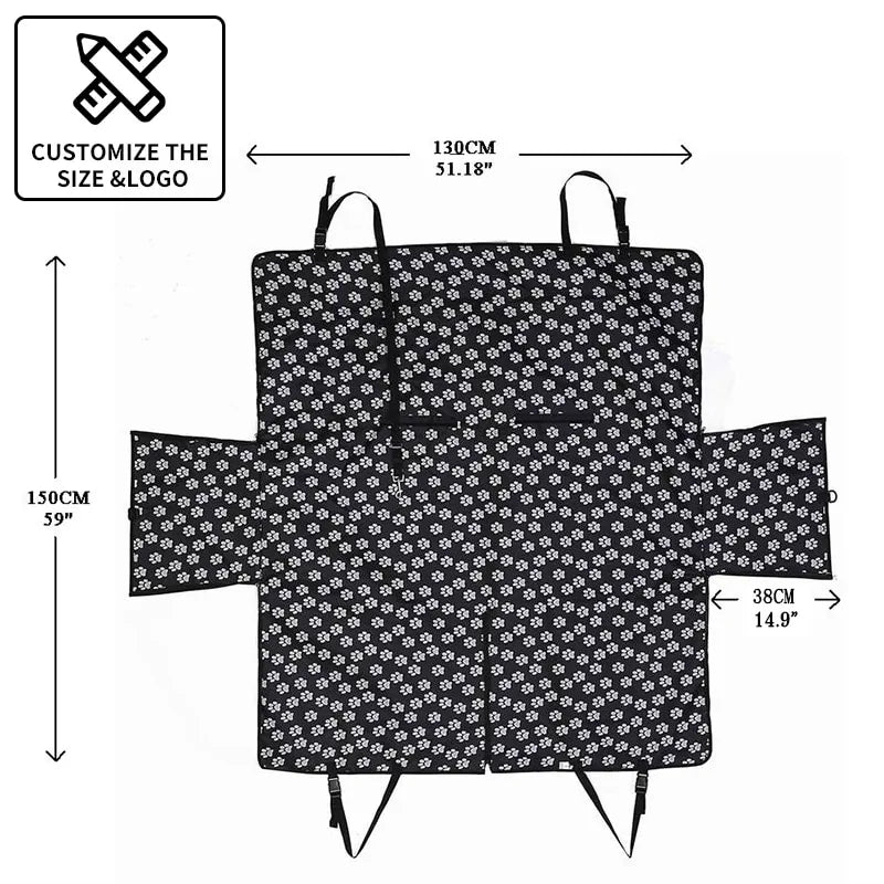 Dog Car Seat Cover Mats with Safety Belt