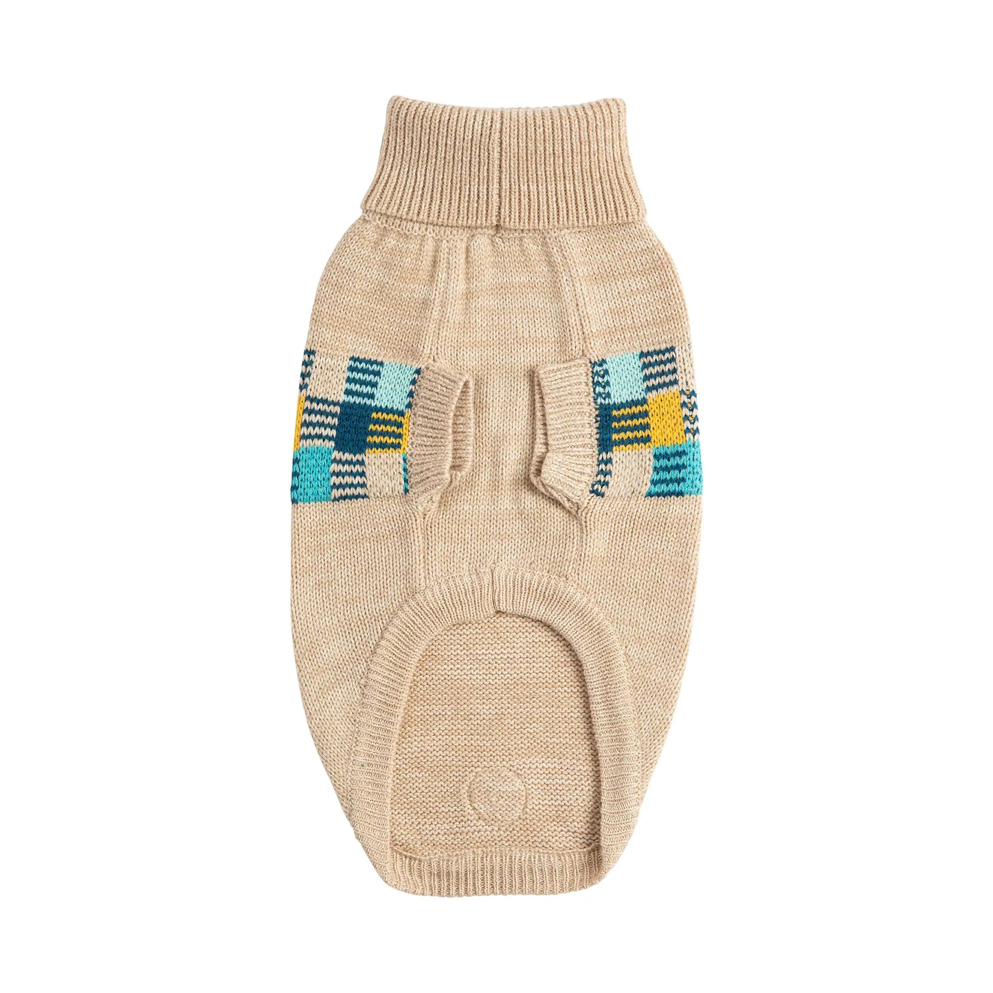 Winter Sailor Dog Sweater - Oatmeal Mix
