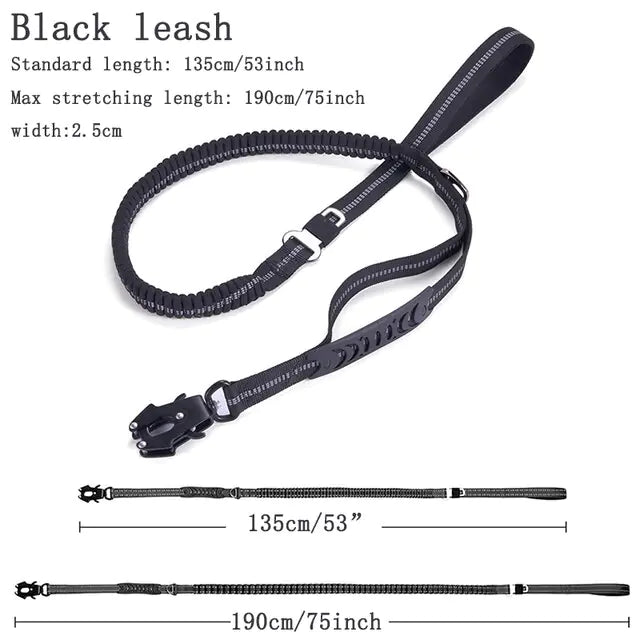 Tactical Dog Collar and Leash Adjustable Nylon