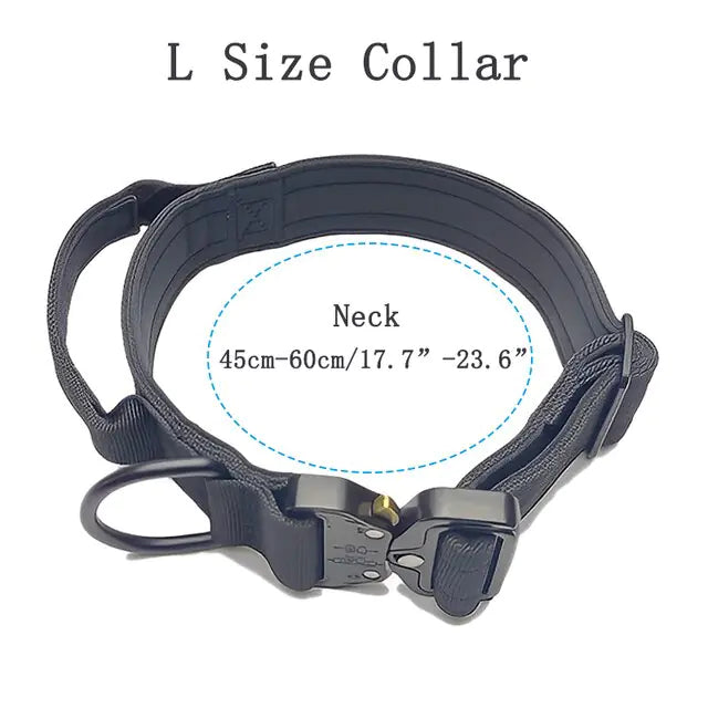 Tactical Dog Collar and Leash Adjustable Nylon