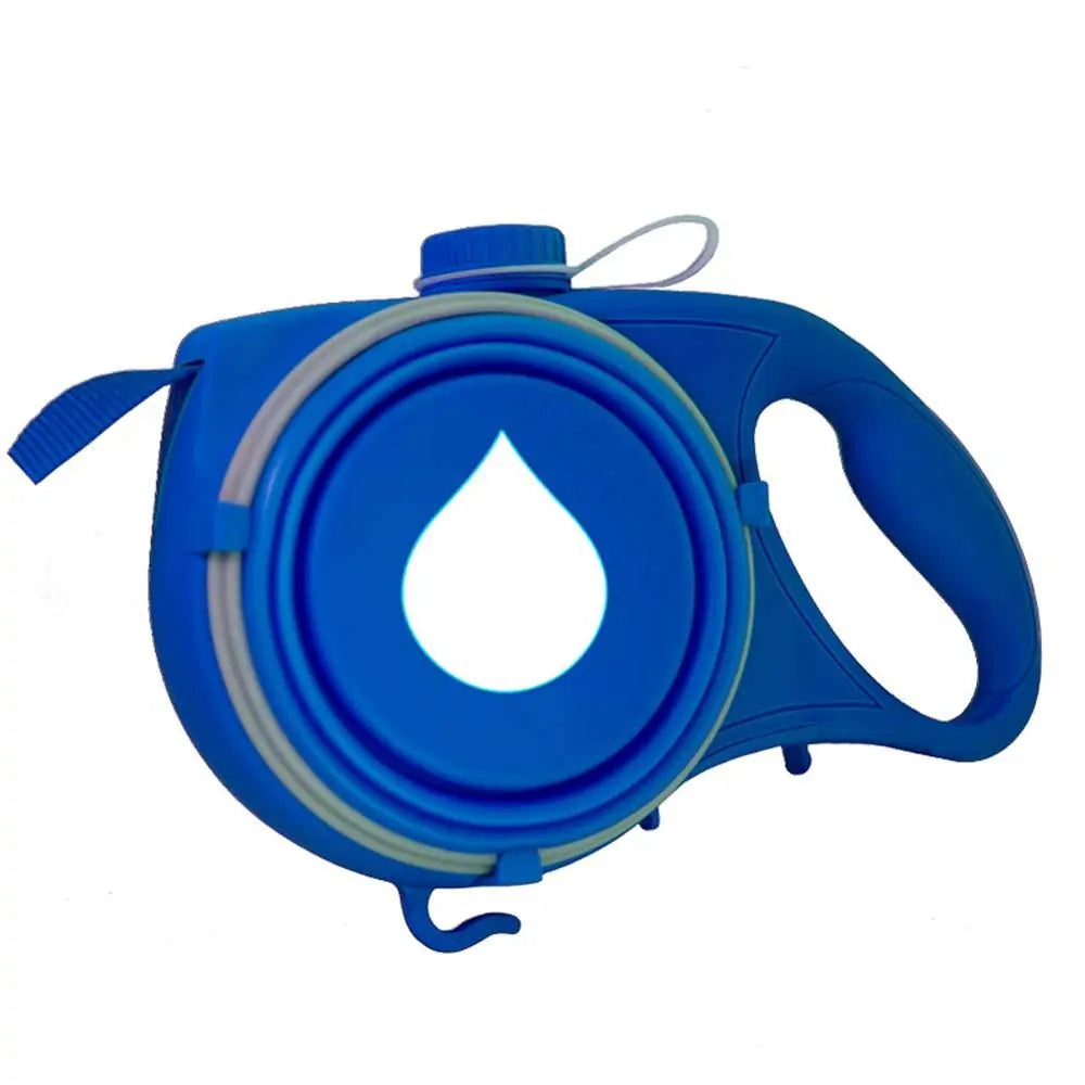 Retractable Dog Leash and Built-in Water Dispenser and Bowl