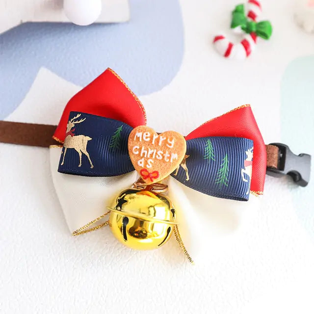 Christmas Collar Pet Bow Tie