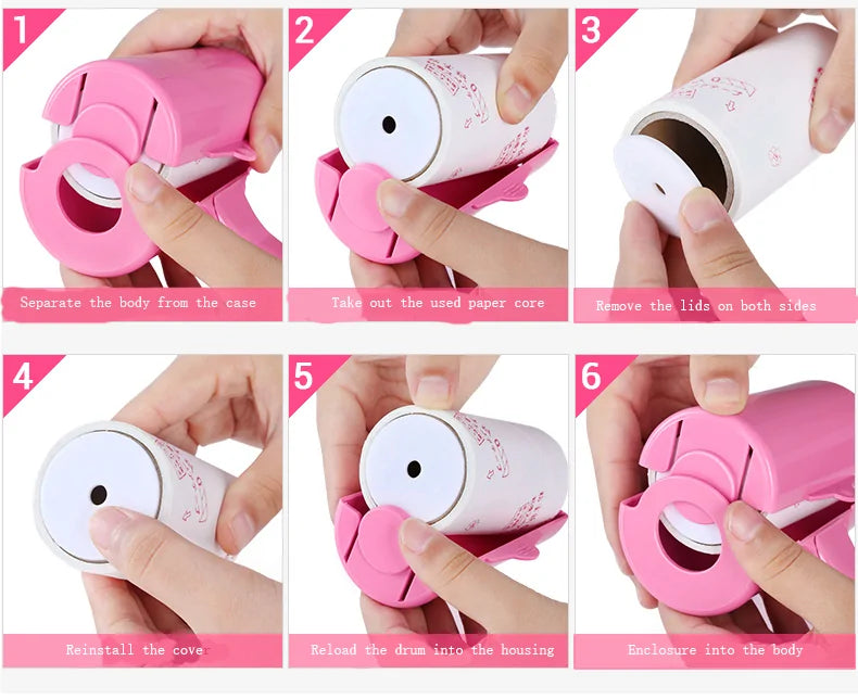 Tearable Roller Sticker Pet Fur Cleaner