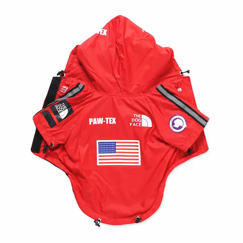 Dog Raincoat Windbreaker Hoodie