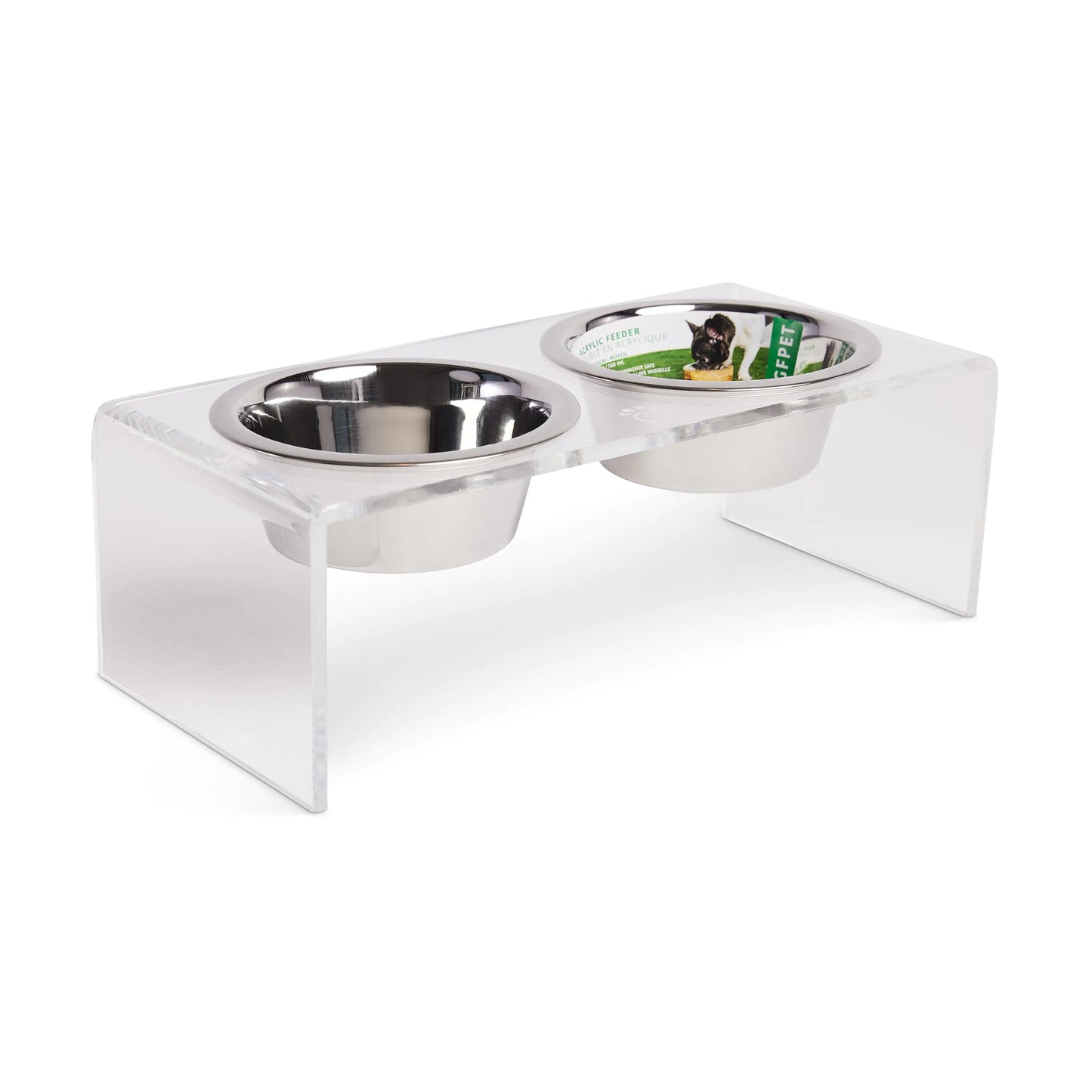 Acrylic Double Feeder - Clear Stand