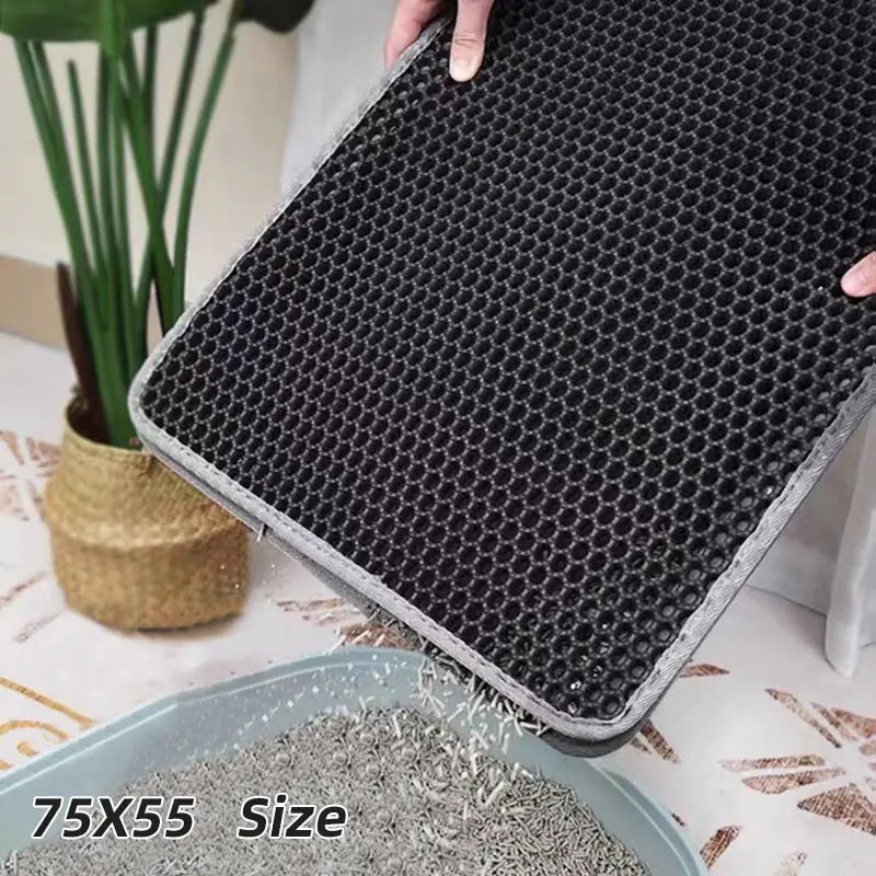 Double Layer Cat Litter Box Mat