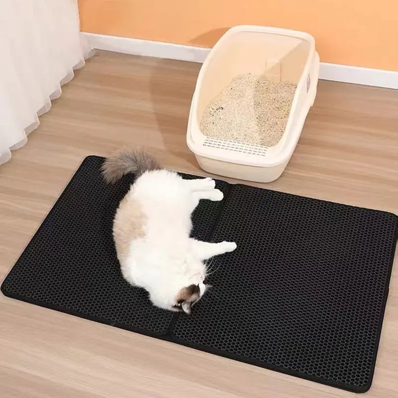 Double Layer Cat Litter Box Mat