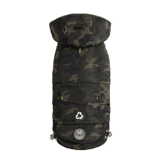 Recycled Parka Dog Coat- Camouflage