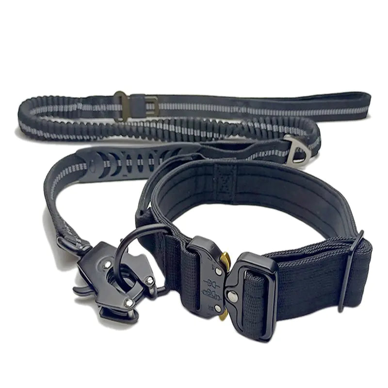 Tactical Dog Collar and Leash Adjustable Nylon