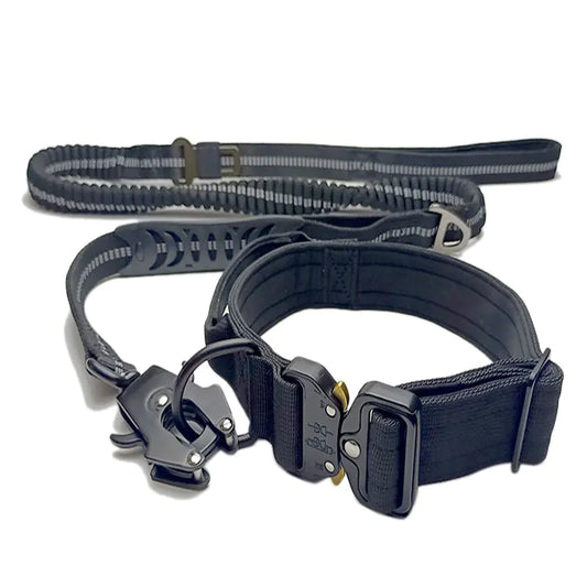 Tactical Dog Collar and Leash Adjustable Nylon