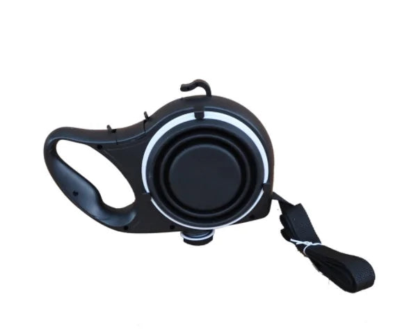 Retractable Dog Leash and Built-in Water Dispenser and Bowl