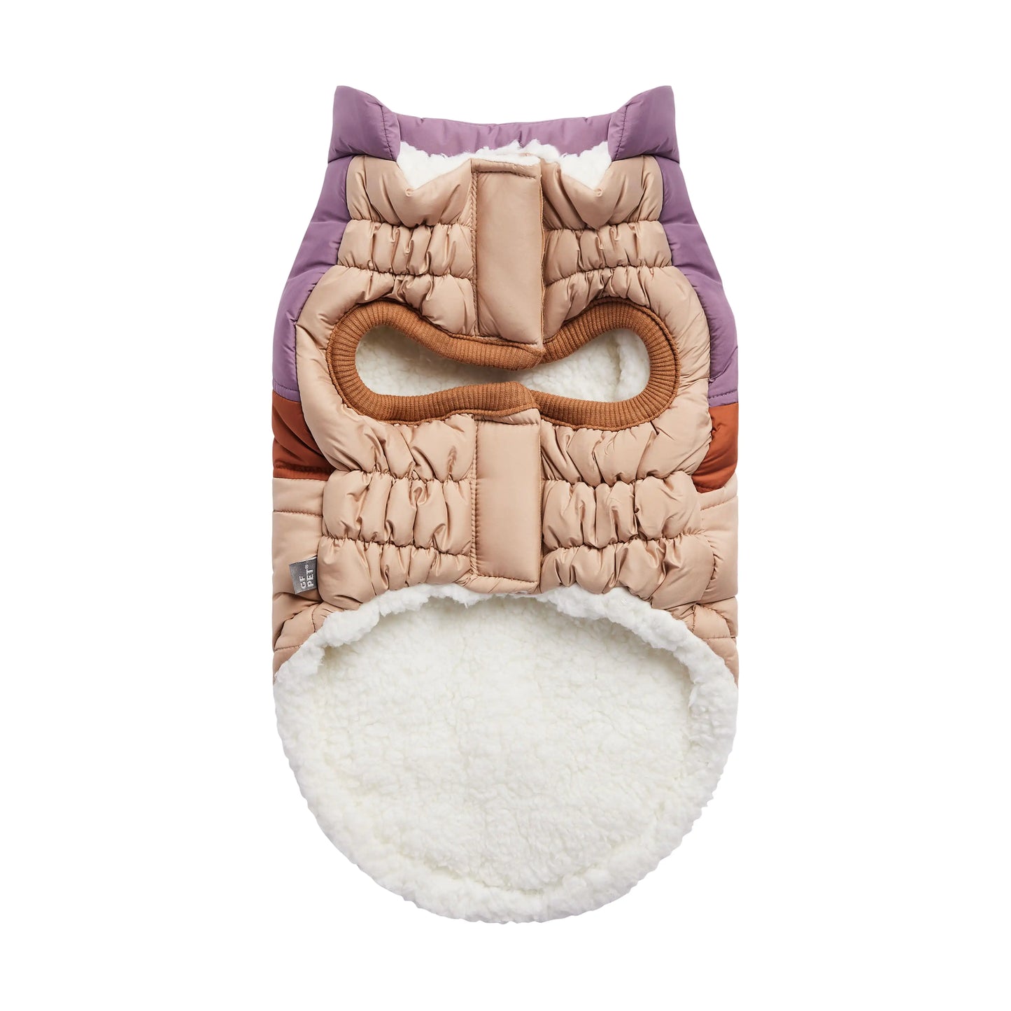 Retro Puffer Dog Jacket - Sand