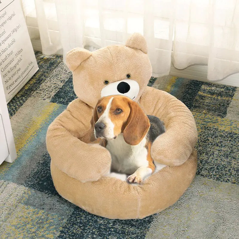 Super Soft Pet Bed Winter Warm Cute Bear Hug Cat Sleeping Mat Plush
